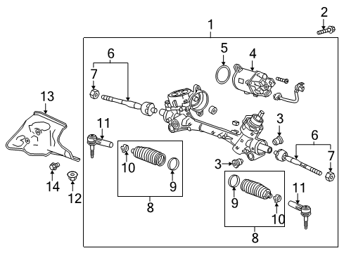 2019 Buick Regal Sportback Steering Column & Wheel, Steering Gear & Linkage Diagram 3 - Thumbnail