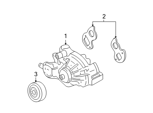 2009 Cadillac Escalade EXT Cooling System, Radiator, Water Pump, Cooling Fan Diagram 1 - Thumbnail