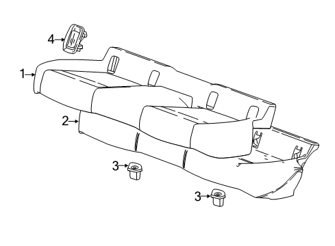 2019 Buick Regal TourX Rear Seat Components Diagram 6 - Thumbnail