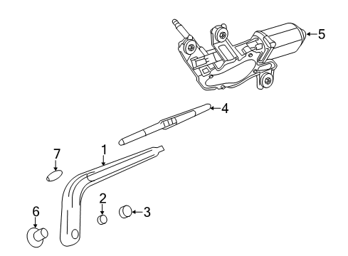 2015 Chevy Spark Lift Gate - Wiper & Washer Components Diagram