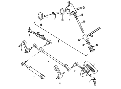 1988 Chevy C1500 P/S Pump & Hoses, Steering Gear & Linkage Diagram 5 - Thumbnail