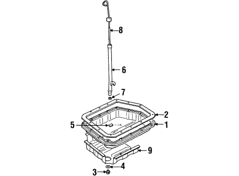 1998 Chevy Metro Plug,Automatic Transmission Fluid Pan Drain Diagram for 94855772