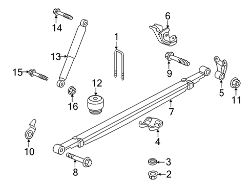 2024 GMC Sierra 2500 HD Rear Shock Absorber Assembly Diagram for 84673205