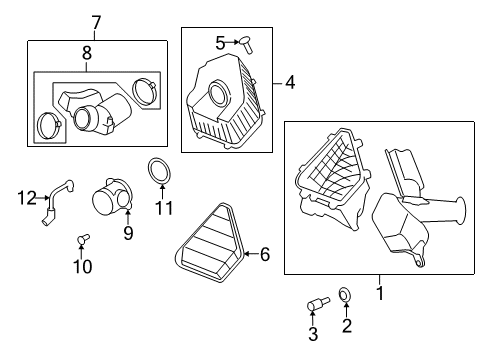 2008 Buick Enclave Cover Assembly, Air Cleaner Housing Diagram for 15278633