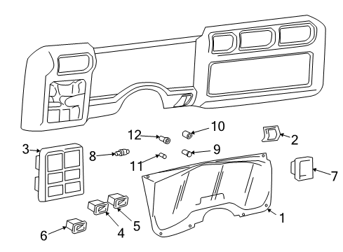 1995 GMC Sonoma Instrument Cluster Assemblly Diagram for 16206745