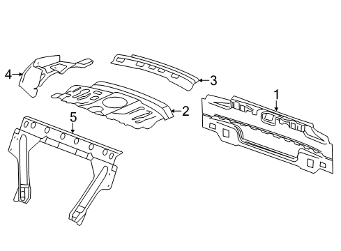 2015 Cadillac CTS Reinforcement Assembly, Rear Window Panel Diagram for 22908463