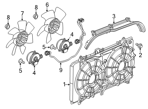 2013 Chevy Camaro Cooling System, Radiator, Water Pump, Cooling Fan Diagram 5 - Thumbnail