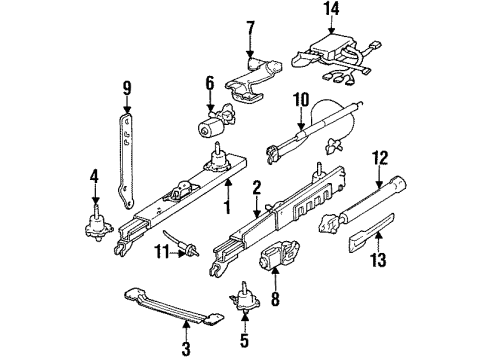 1998 Cadillac DeVille Actr Assembly, Power Recliner None Diagram for 16793920