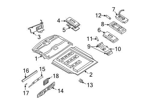 1999 GMC Savana 3500 PANEL, Roof Trim(Interior) Diagram for 15749414