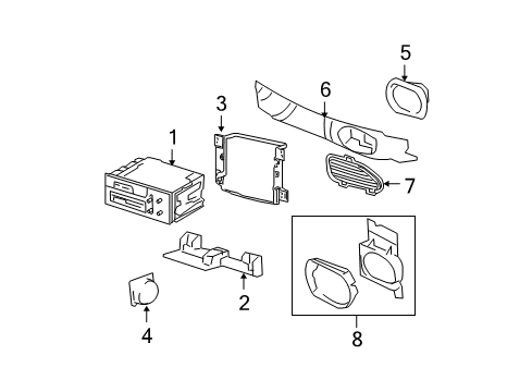 2016 GMC Savana 3500 Radio Assembly, Receiver & Control & Nav Eccn=7A99 Diagram for 84063637