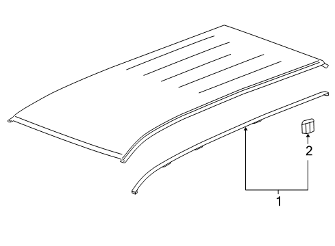 2012 Chevy Equinox Exterior Trim - Roof Diagram