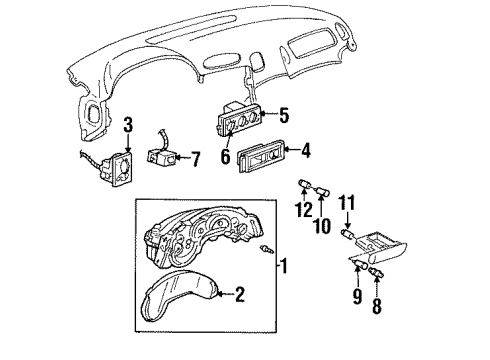 2004 Oldsmobile Silhouette A/C & Heater Control Units Diagram