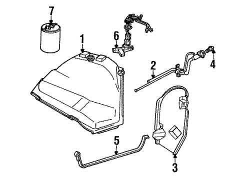 1988 Pontiac 6000 Emission Components Diagram