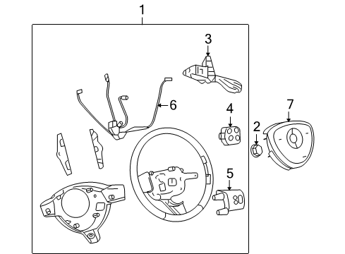 2005 Buick Terraza Cover,Steering Wheel Spoke (Wood Burl) *Wood Burl Diagram for 19150553