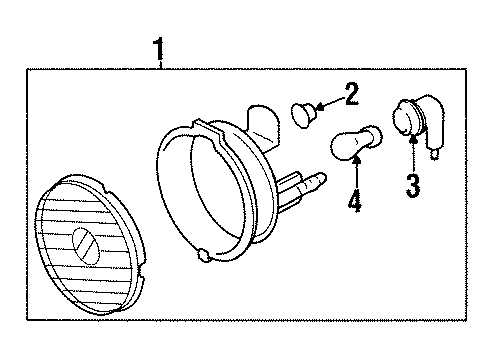 1999 Pontiac Firebird Park & Signal Lamps Diagram 1 - Thumbnail