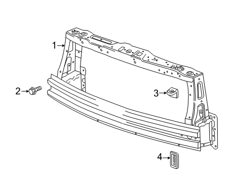 2014 Chevy Spark EV Radiator Support Diagram