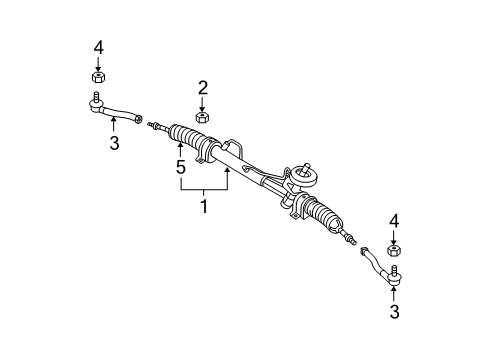 2009 Chevy Aveo P/S Pump & Hoses, Steering Gear & Linkage Diagram 2 - Thumbnail