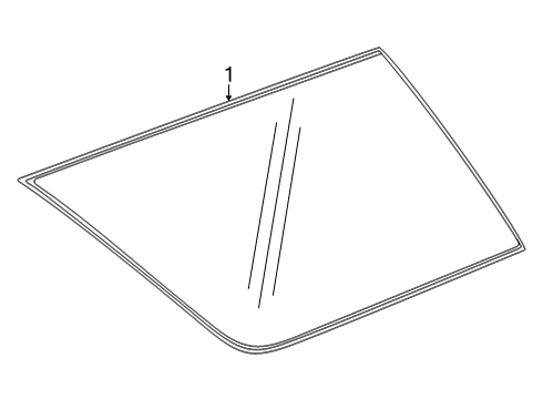 2022 Cadillac Escalade Glass & Hardware - Quarter Panel Diagram