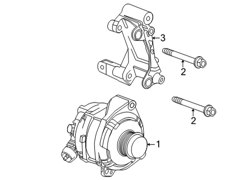 2023 Chevy Corvette GENERATOR ASM-. Diagram for 13552628