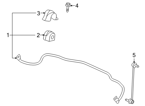 2017 Buick Regal Stabilizer Bar & Components - Front Diagram