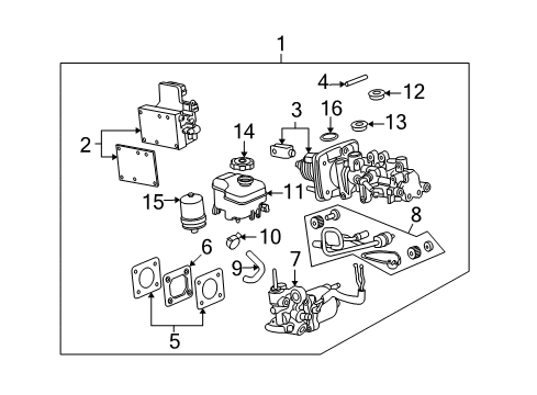 2008 Hummer H3 Hydraulic Booster Diagram