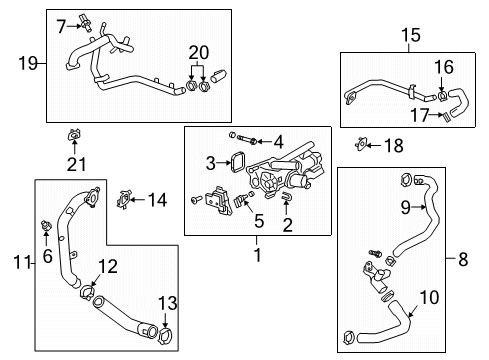 2023 GMC Acadia Hoses, Lines & Pipes Diagram