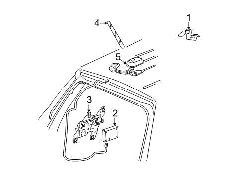 2016 Buick Enclave Communication Interface Module Assembly(W/ Mobile Telephone Transceiver) Diagram for 84021666