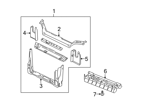 2005 Chevy Uplander Radiator Support Diagram