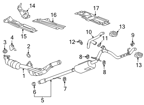 2022 Chevy Silverado 1500 Seal,Exhaust Manifold Pipe Diagram for 15077362