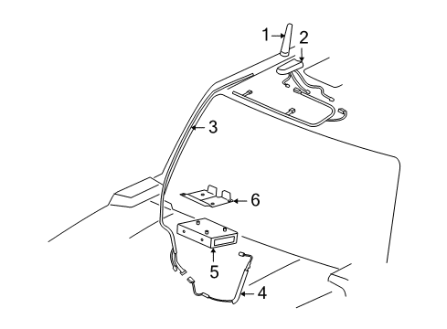 2009 Hummer H3T Antenna & Radio Diagram 2 - Thumbnail