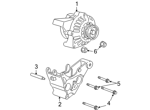 2011 GMC Sierra 1500 Alternator Diagram 1 - Thumbnail