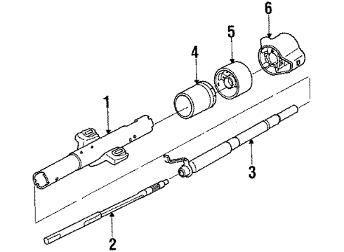 1985 Oldsmobile 98 Steering Column & Wheel Diagram 4 - Thumbnail