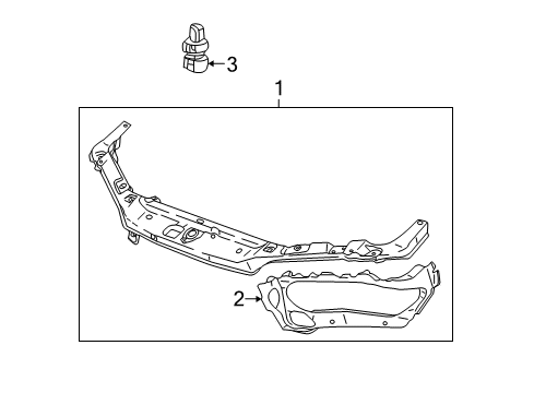 2003 Saturn L300 Radiator Support Diagram