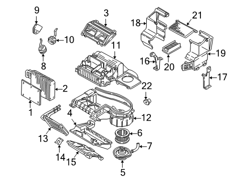 2000 Chevy Venture HVAC Case Diagram