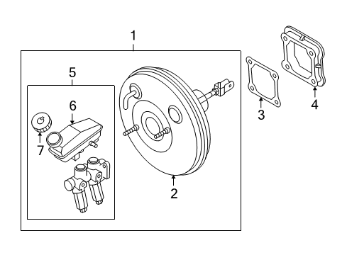 2009 Pontiac G3 Hydraulic System, Brakes Diagram