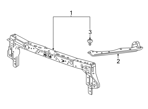 2018 Chevy Volt Radiator Support Diagram