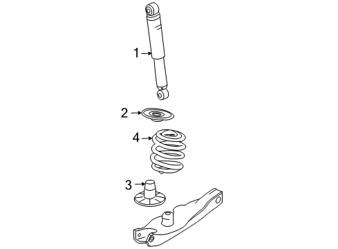 2008 Pontiac G6 Shocks & Components - Rear Diagram