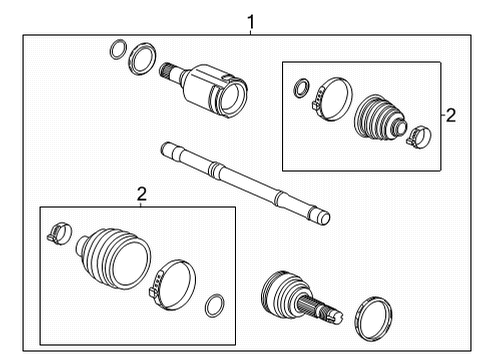 2022 Chevy Trailblazer Drive Axles - Front Diagram 1 - Thumbnail