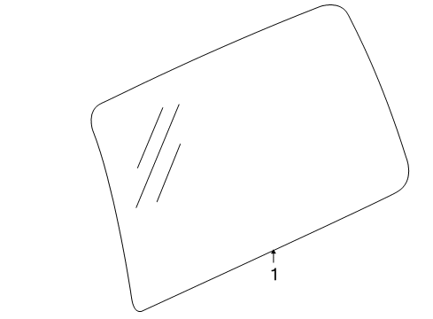 2005 Buick Terraza Side Loading Door - Glass & Hardware Diagram