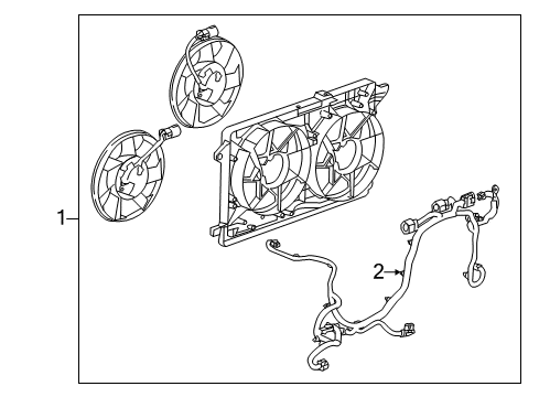 2011 Chevy Volt Cooling System, Radiator, Water Pump, Cooling Fan Diagram 2 - Thumbnail