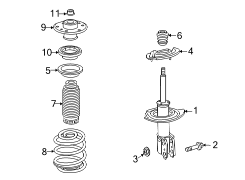 2017 GMC Terrain Struts & Components - Front Diagram