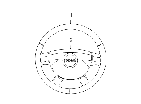 2006 GMC Canyon Steering Column, Steering Wheel Diagram 4 - Thumbnail