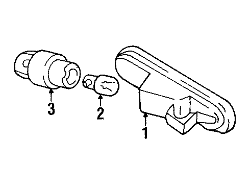 1999 Cadillac Catera Front Lamps - Side Marker Lamps Diagram