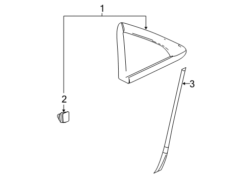 2016 Chevy Cruze Protector, Rocker Panel Rear Molding Diagram for 22907771