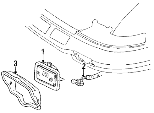 1996 Pontiac Trans Sport Fog & Park Lamps Diagram