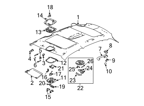 2008 Chevy Malibu Bulb Assembly, Headlamp Diagram for 10351666