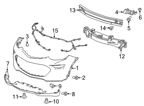 2018 Chevy Bolt EV Front Bumper Diagram