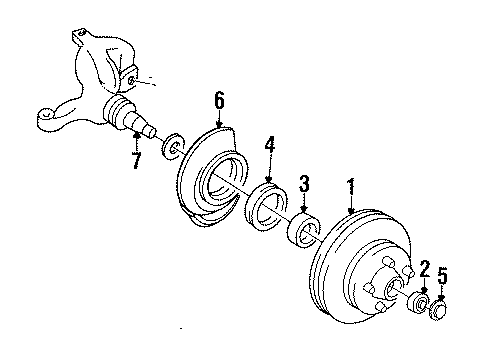 1993 GMC Sonoma Front Brakes Diagram 1 - Thumbnail