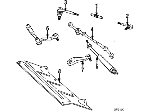 1986 Chevy S10 Blazer P/S Pump & Hoses, Steering Gear & Linkage Diagram 5 - Thumbnail