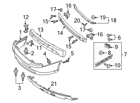 2005 Pontiac GTO Rear Bumper Diagram